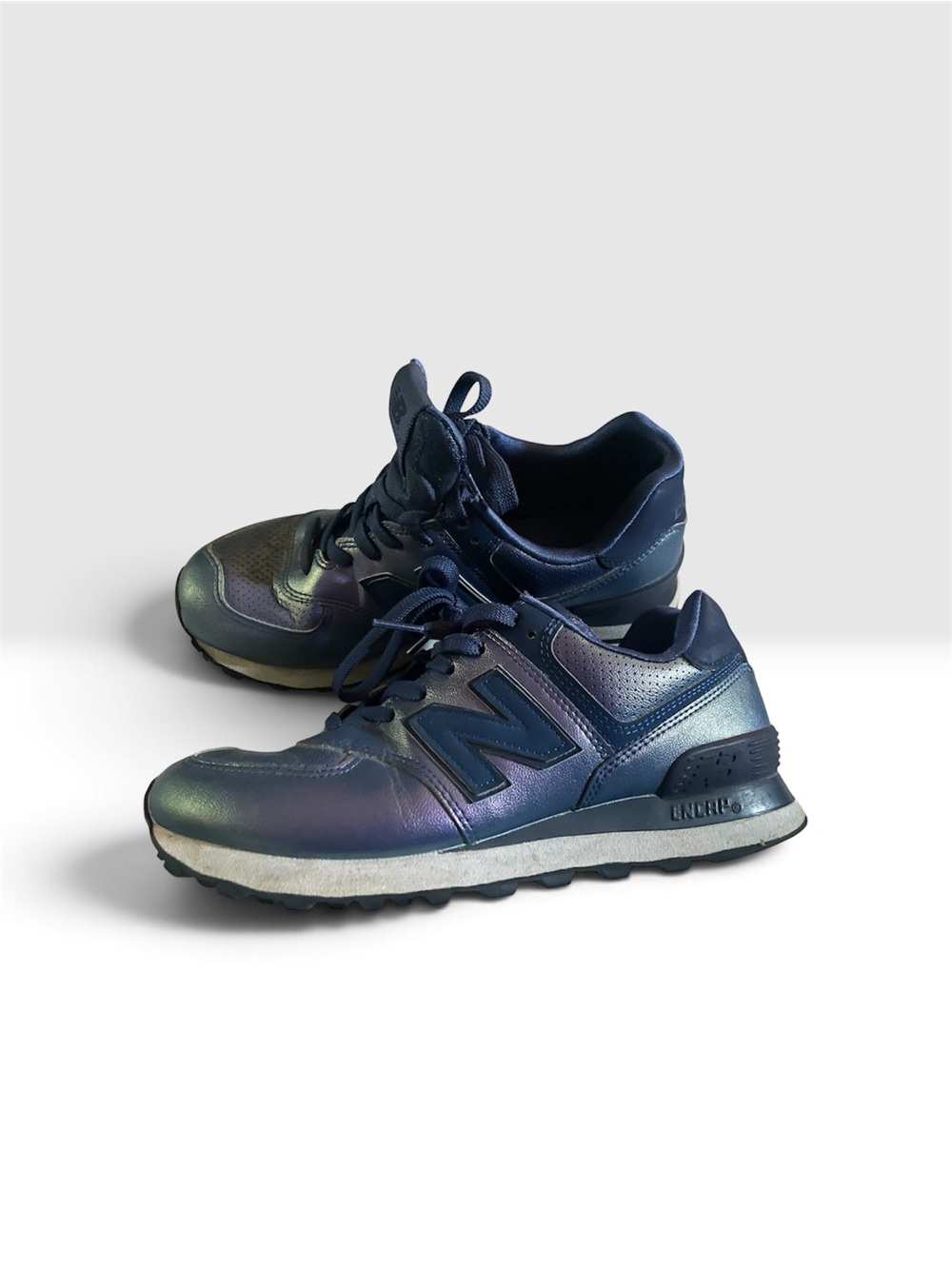 New Balance WoMen’s Navy Iridescent 574-Inspired Sneaker